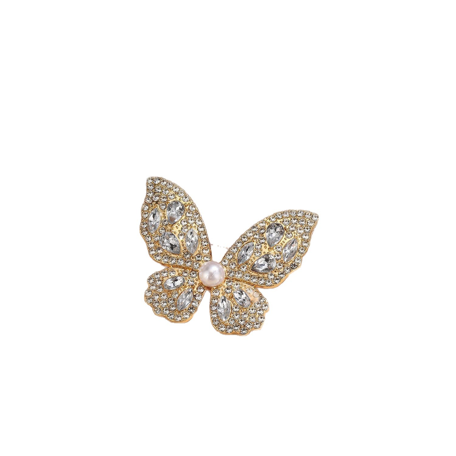 Broche papillon en perle et strass accessoire de mode_voghion.com