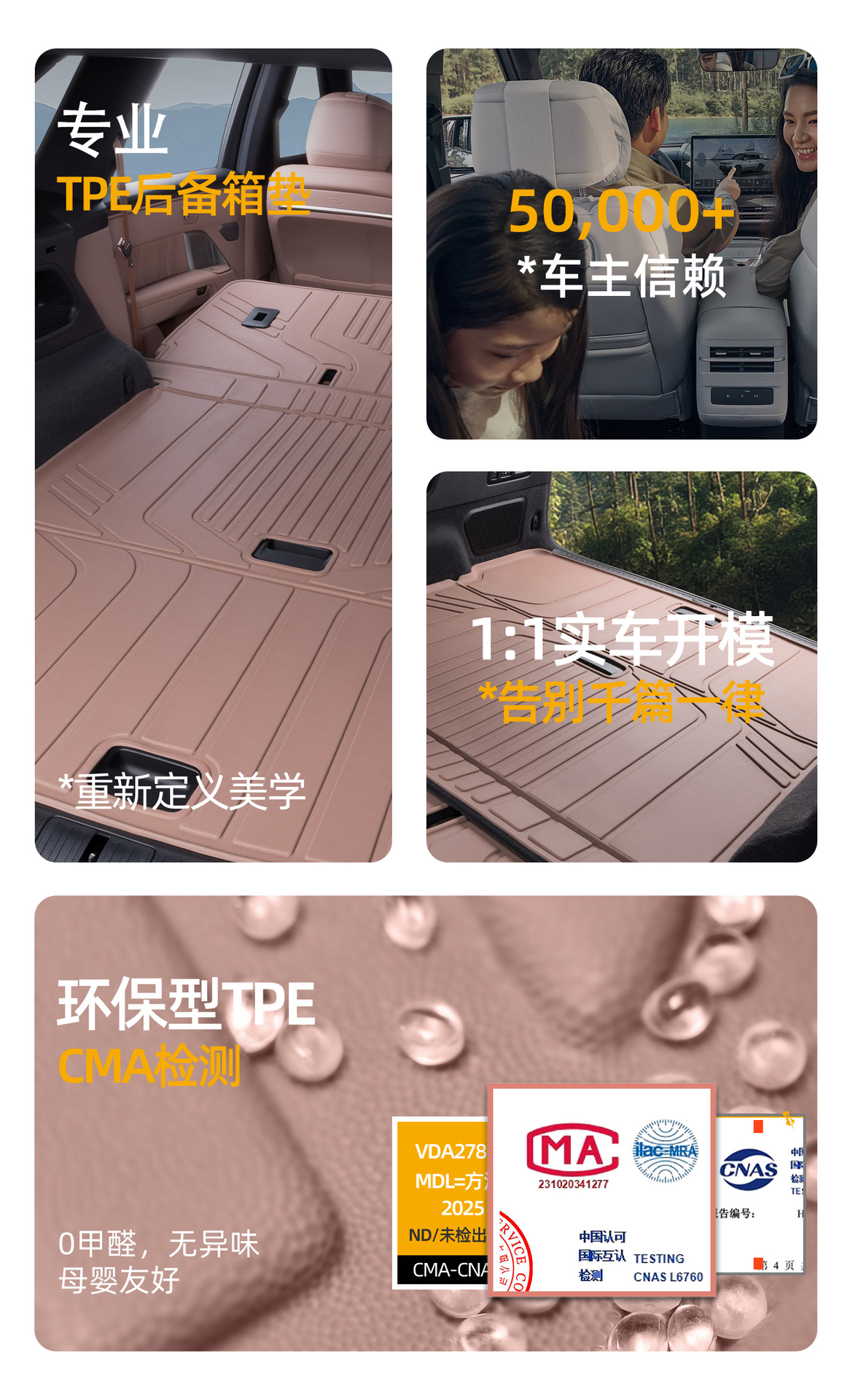 Suitable for the 2026 model of the LeDao L80 trunk mat, a foldable Nio accessory made of TPE material for car trunks