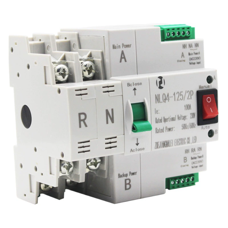 Миллисекундное переключение 220 В и автоматический переключатель бесперебойного двойного питания NLQ4-125/2P 100A80A63A