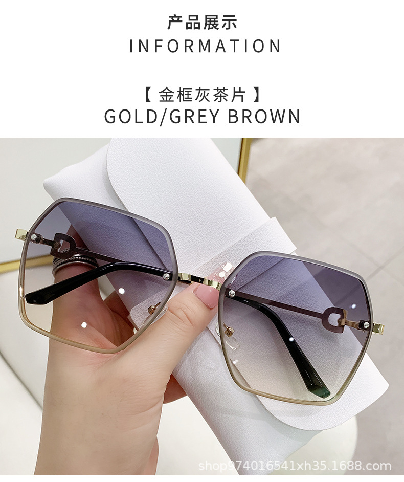 无框金属太阳镜