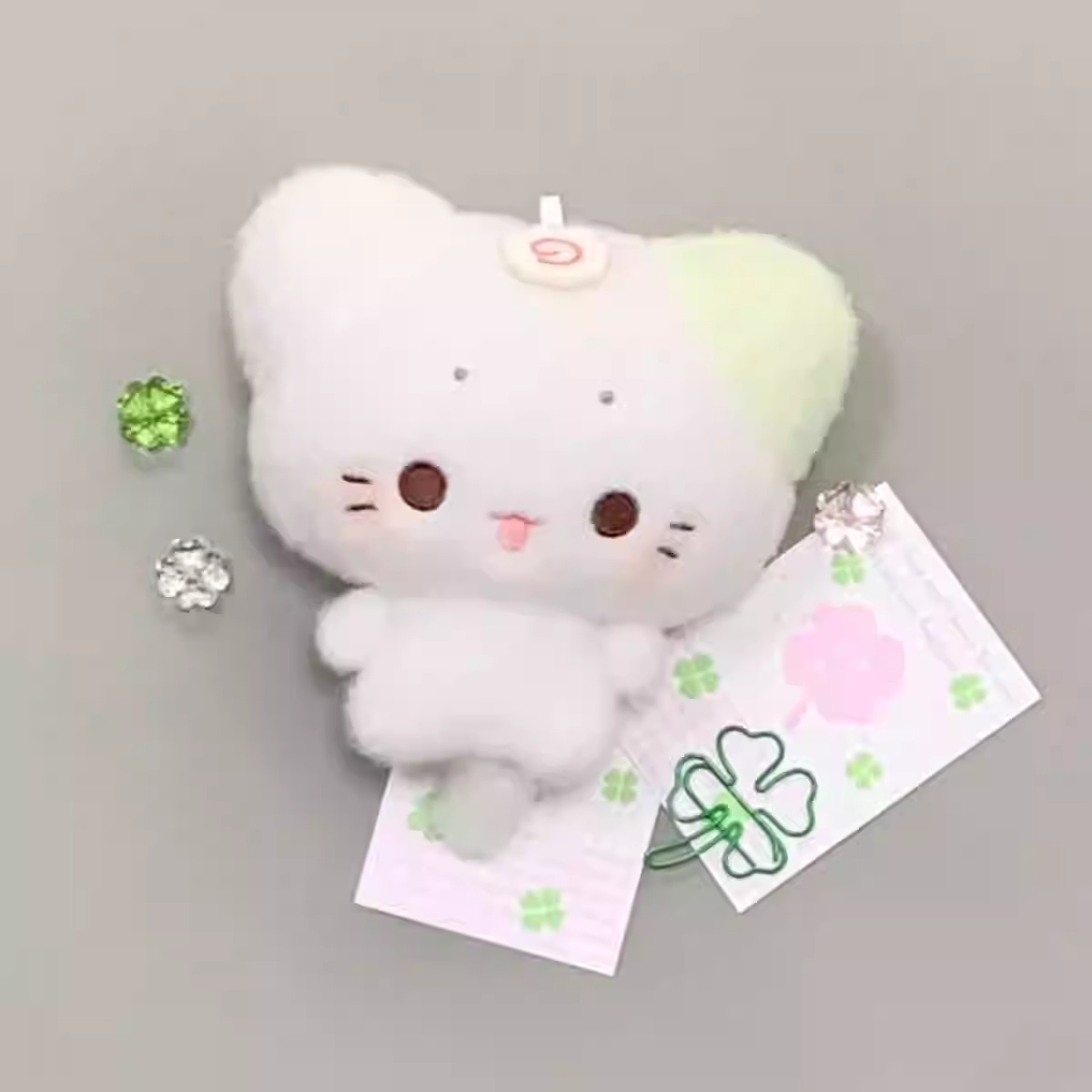Cute pastel de pescado gatito afortunado conejo muñeca de peluche suave muñeca colgante muñeca de algodón regalo para chicas