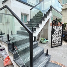 玻璃护栏复式楼梯扶手铝合金阳台栏杆室内不锈钢立柱户外露台围栏