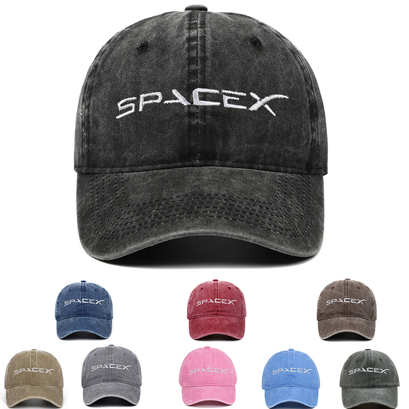 太空探索技術公司SpaceX帽子標誌同款字母棒球帽男女小清新軟頂鴨