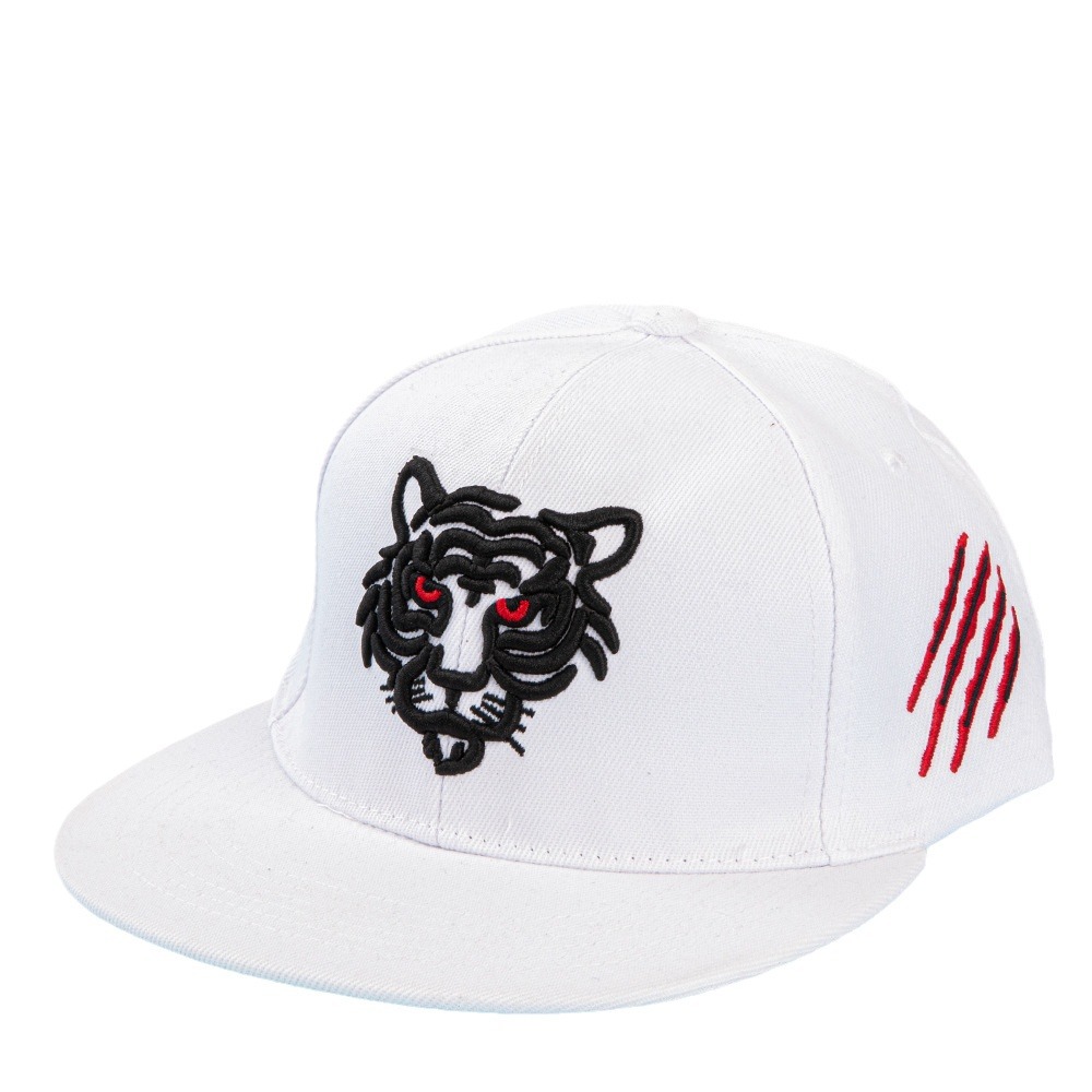 Heißer verkauf personalisierte bestickte tiger kopf baseball kappe, lässig gebogene krempe entenschnabel kappe charge_voghion.com