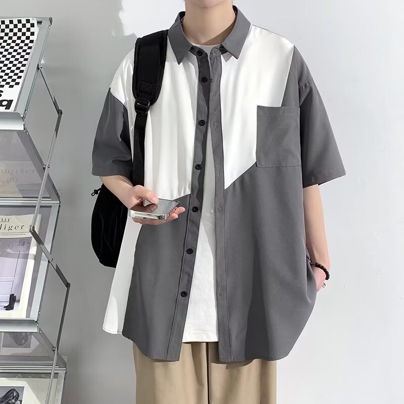 Japanese-Style Casual Workwear Shirt for Men with Multiple Pockets, Loose-Fitting Jacket, Spring/Summer Dual-Wear Trendy Men's Clothing in Bulk Japanese-Style Casual Workwear Shirt for Men with Multiple Pockets, Loose-Fitting Jacket, Spring/Summer Dual-Wear Trendy Men's Clothing in Bulk