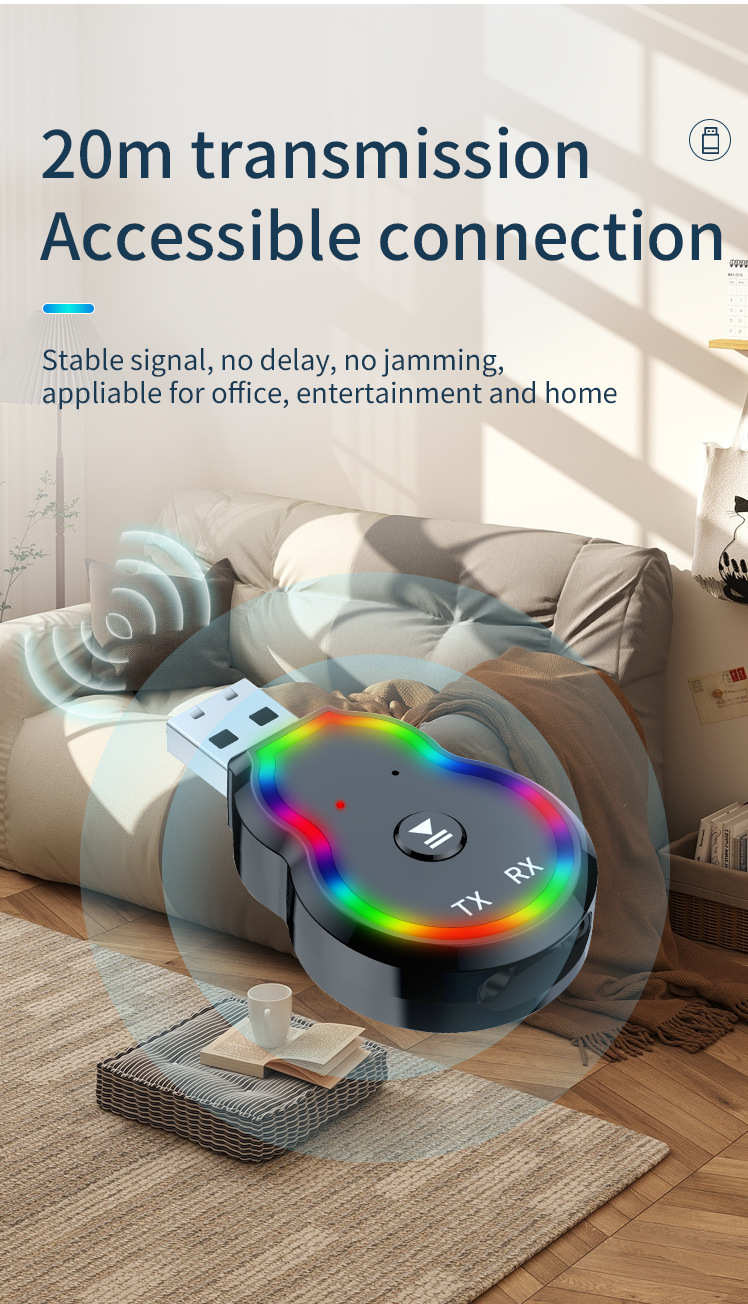Q2Fm Transmitter Bluetooth Receiver Fm Radio USB Lossless Audio Car Converter with Aux Cable Dropshipping