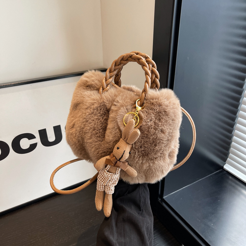 Borse in peluche da donna - Nuove borse a tracolla eleganti e squisite, borse a tracolla, design comodo e chic, perfette per lo shopping e gli appuntamenti_voghion.com