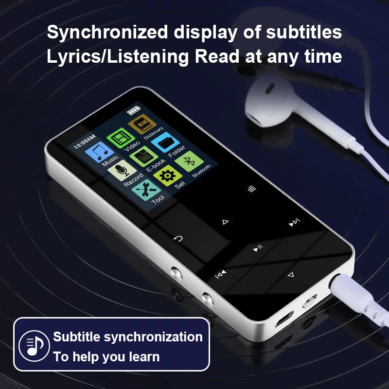Metal music player for elementary school students, MP3, bluetooth, MP4