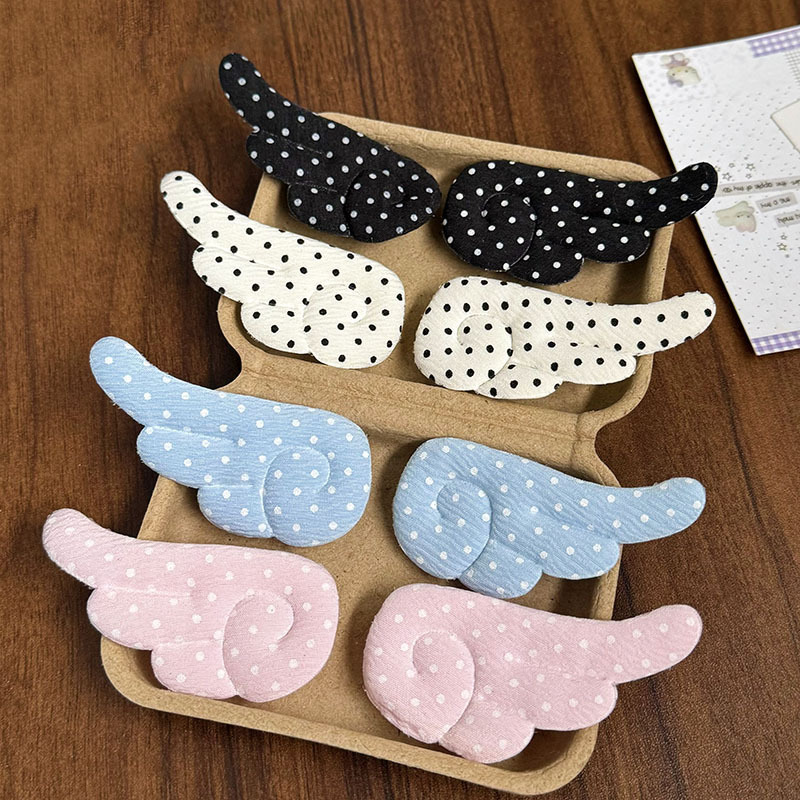 Hot-Selling Pair of Polka Dot Wing Fabric Hair Clips, Cute Duckbill Clips for Washing Face, Fluffy Bangs Clips, Versatile Hair Clips, Hair Accessories Hot-Selling Pair of Polka Dot Wing Fabric Hair Clips, Cute Duckbill Clips for Washing Face, Fluffy Bangs Clips, Versatile Hair Clips, Hair Accessories