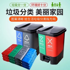 手提式加厚塑料袋学校厨房物业家庭用背心垃圾分类垃圾袋实惠装