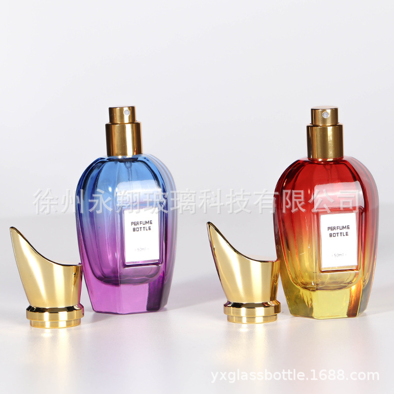 50毫升螺口喷色玻璃香水瓶香水分装玻璃瓶