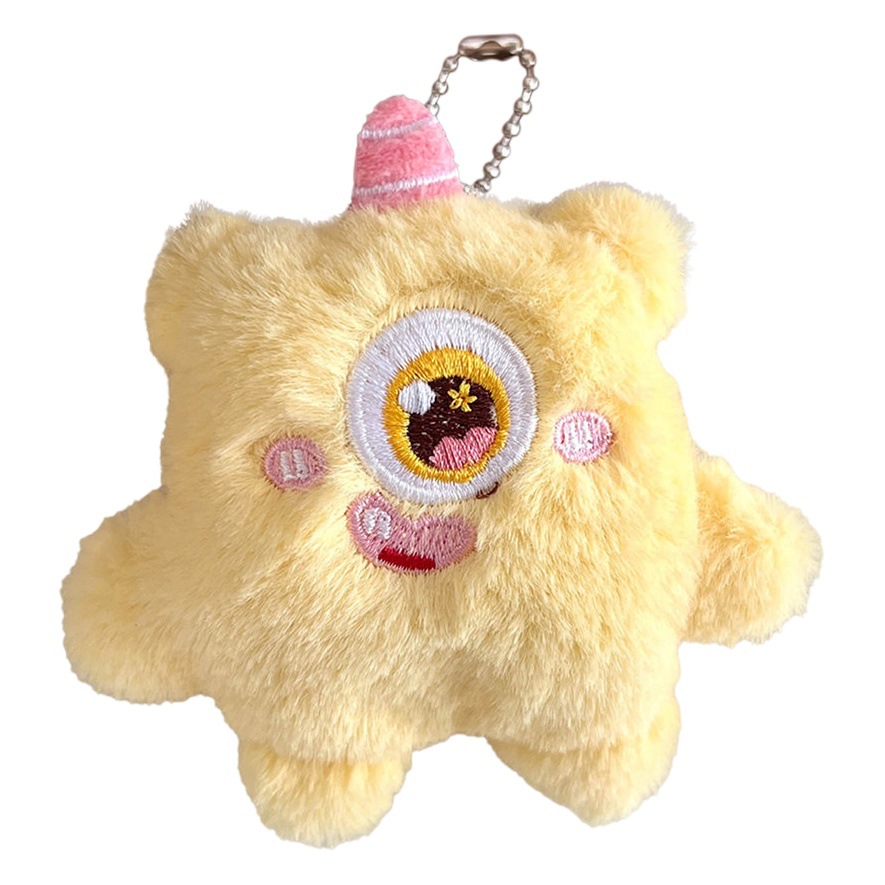 Pequeño Libro Rojo mismo estilo Monster muñeca de un ojo colgante lindo llavero de dibujos animados felpa muñeca mochila adornos al por mayor