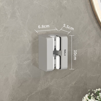 モップ壁掛けクリップモップモップフック穴なし機能収納神器トイレ台所棚留め具|undefined