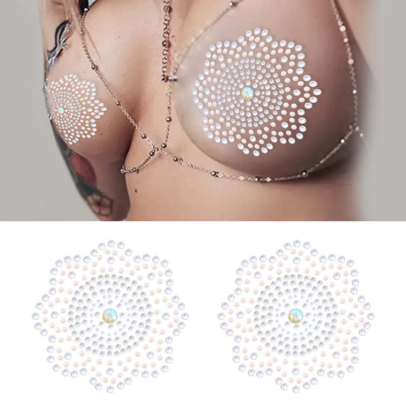 Venta caliente pegatinas de pecho sexy bikini pegatinas de pecho equipo de carnaval transfronterizo decoraciones navideñas damas Chest patch