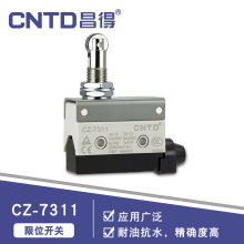 CNTD昌得电气微动CZ-7311限位行程开关自复位直柱带滚轮木工机械