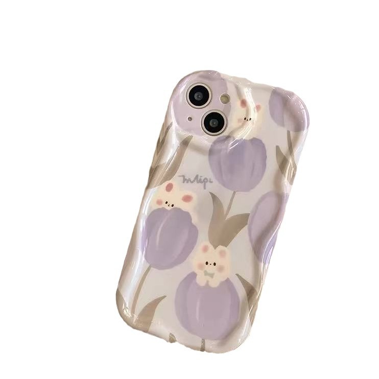 Tulip Bunny para iPhone 16 funda para teléfono móvil Apple 15promax Japón y Corea del Sur 14/13pro nuevo 12/x