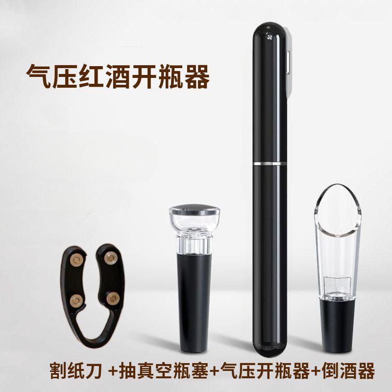 Abrebotellas de aire en forma de lápiz para vino tinto, tapón de aire, elevador de vino, cono de hielo anti-fugas de acero inoxidable de grado alimenticio