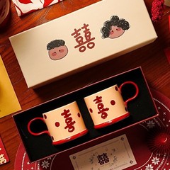 カップ、新婚夫婦への結婚祝い、高級で実用的な姉妹の結婚カップ、親友の婚約カップセット
