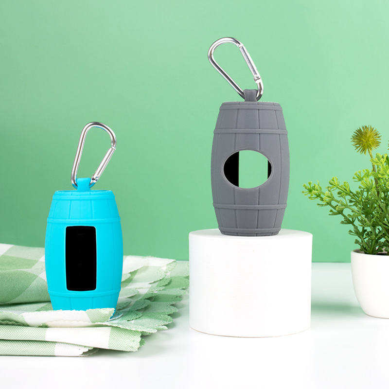 亚马逊宠物清洁用品型 硅胶宠物垃圾袋收纳盒 狗狗便便袋分配器