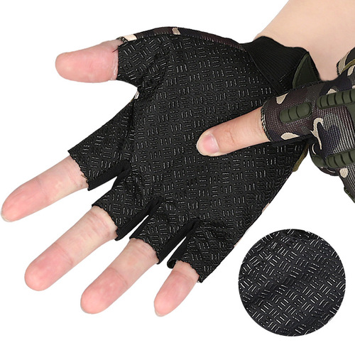 Tactical half-finger gloves for men's freedom soldiers outdoor military fan training non-slip breathable cycling sports half-finger gloves