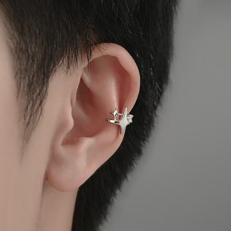 Cool Men’s Stud Earrings. Minimalist Street & Punk Style, Ideal For Casual, Party & Daily Wear. Made Of 316L Stainless Steel, Hypoallergenic, Nickel-_voghion.com