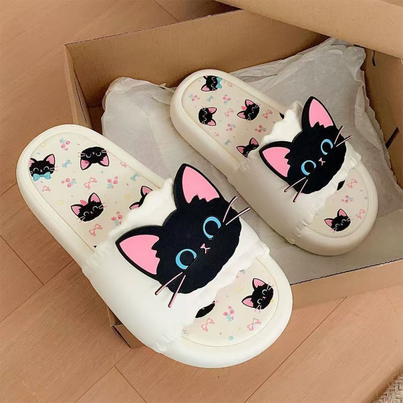 Wholesale Slippers with a Stepping-On-Poop Sensation for Women, Cute Cartoon Cat Ear Bathroom Non-Slip Slippers for Couples, Men's Summer Home Use Wholesale Slippers with a Stepping-On-Poop Sensation for Women, Cute Cartoon Cat Ear Bathroom Non-Slip Slippers for Couples, Men's Summer Home Use