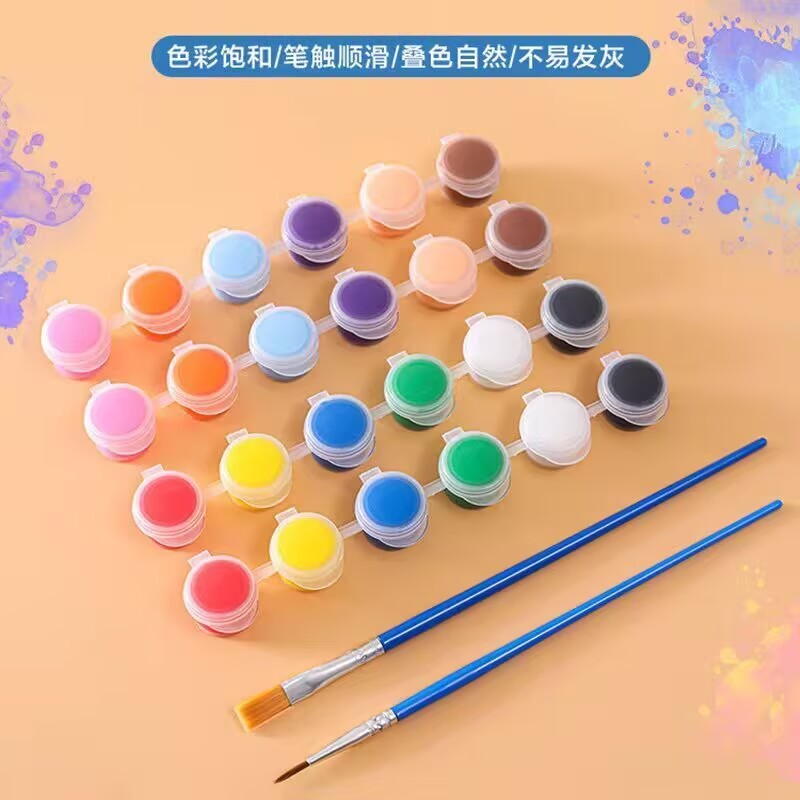 12 色水彩顔料人形着色セット子供の diy アート絵画落書きペイントストリップ 2 ミリリットル水彩顔料|undefined