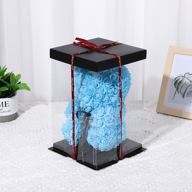 Caja de Regalo con Oso de Rosas, Regalo de Navidad, Caja de Regalo Romántica para el Día de San Valentín, Regalo de Cumpleaños, Venta al por Mayor Directa de Fábrica