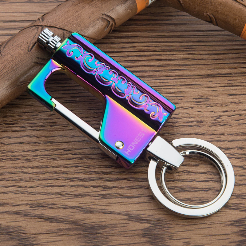 Baicheng Wanzi encendedor de queroseno de fósforos para hombres llavero creativo multifuncional al aire libre impermeable portátil transfronterizo al por mayor