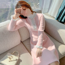 小个子打底针织连衣裙女秋冬2025新款气质修身显瘦加厚内搭毛衣裙