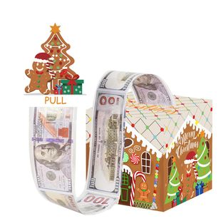 Brown Gingerbread Man Cross-Border Christmas Themed Christmas Gift Christmas Party Money-Pulling Gift Box Surprise Gift