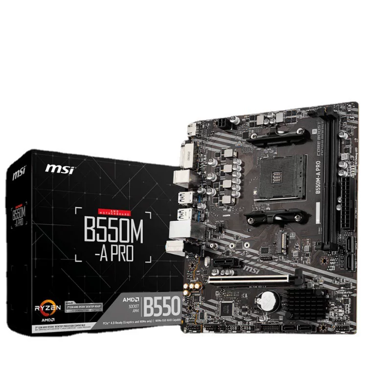 Материнская плата Micro-Star B550M-A PRO для игрового ПК, поддержка процессоров Ryzen AMD, сокет AM4