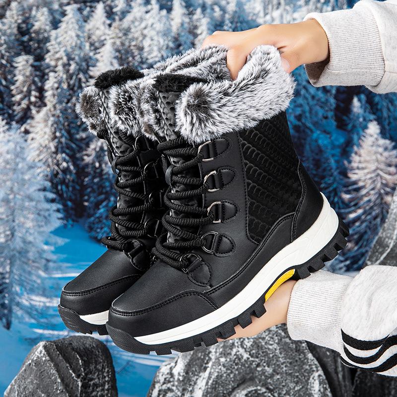 New Boots, Thickened Cotton Shoes, Women's Autumn And Winter New Style, Women's Snow Boots, Warm And Plush_vogvips.com