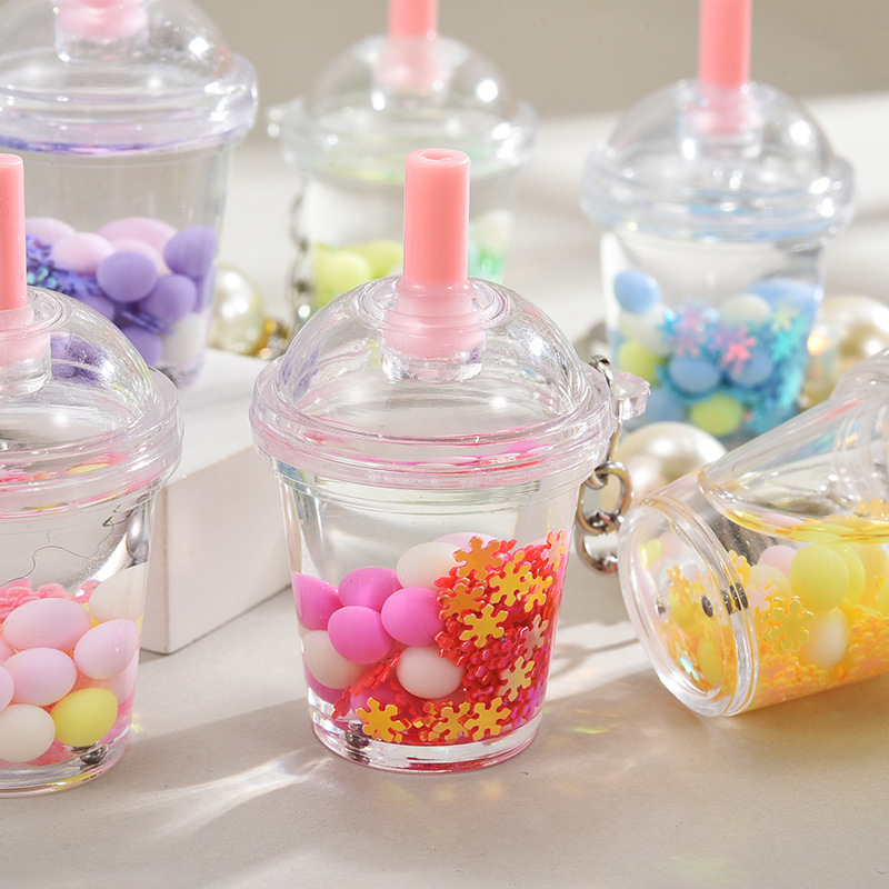 Quicksand Pendant DIY Pearl Milk Tea DIY Pendant Creative Chain Accessories Keychain Mobile Phone Pendant Backpack Pendant Quicksand Pendant DIY Pearl Milk Tea DIY Pendant Creative Chain Accessories Keychain Mobile Phone Pendant Backpack Pendant