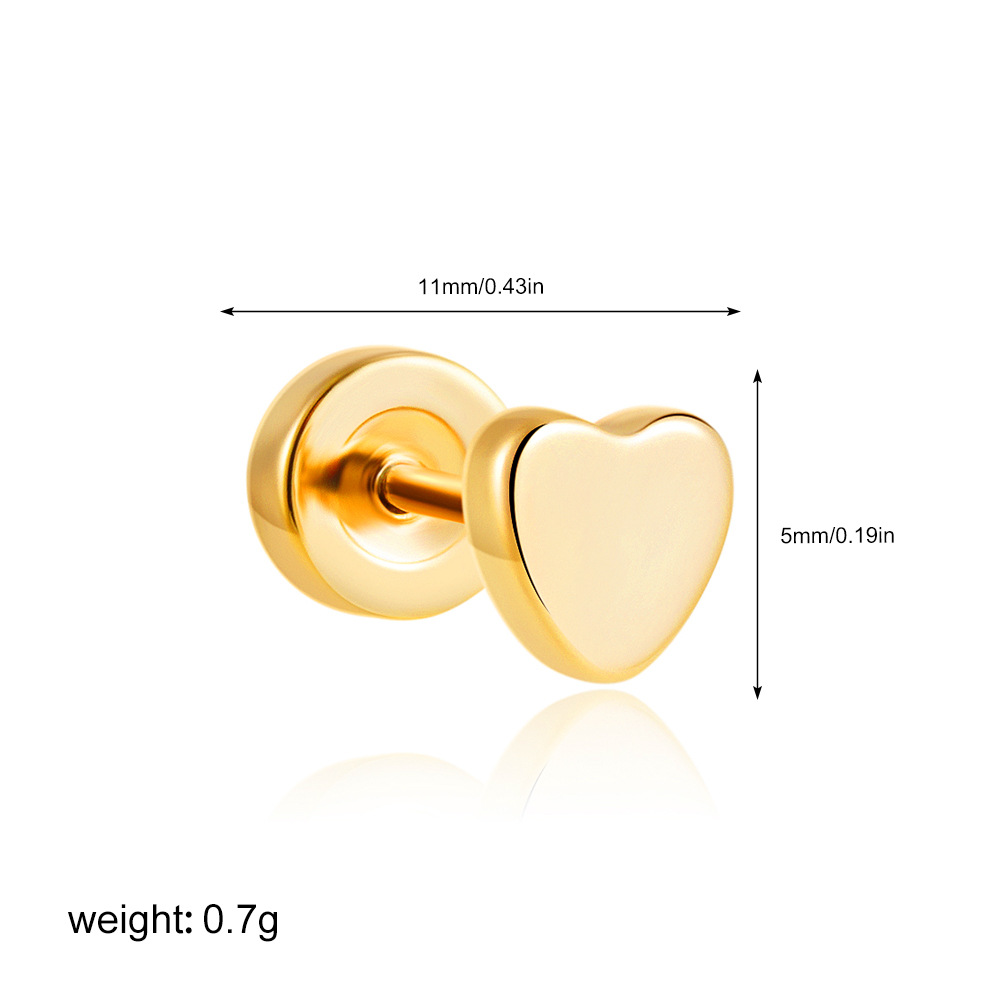 2g Weight 201 Stainless Steel Ear Needle Material Ear Studs Classification 1 Piece Quantity Casual, Daily Occasion Copper Material Star, Moon, Heart Shape Pattern All Seasons Season Women's Gender Plating Design Elegant, Simple Style Style 1 Piece Elegant Simple Style Star Moon Heart Shape Plating Copper Ear Studs 7
