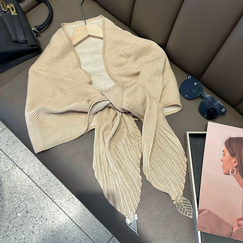 Sopa para mujeres otoño y invierno nuevo colgante de doble color de moda multifuncional bufandas de columna cervical calentamiento bufandas de seda