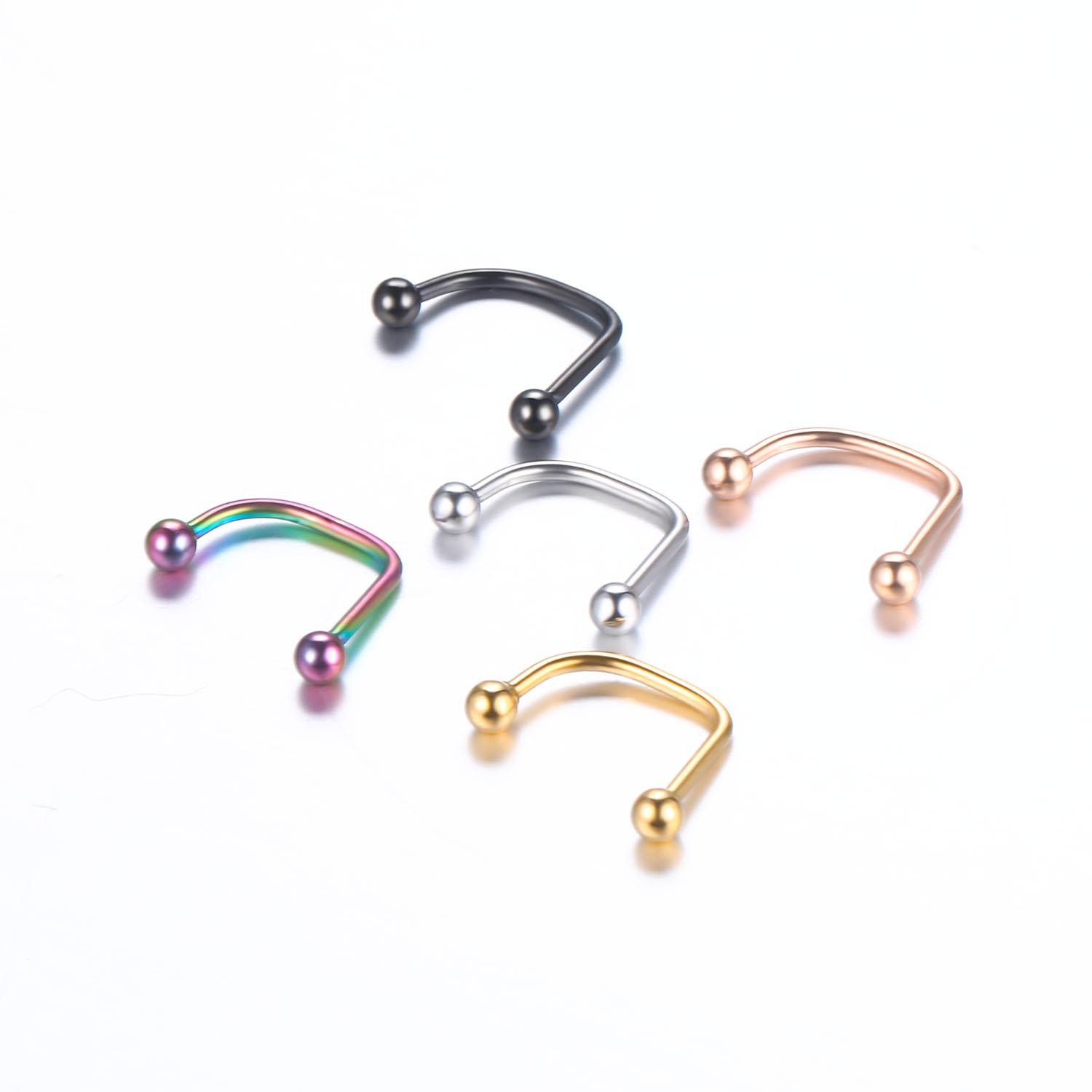 Fashion Geometric Stainless Steel Plating lip stud 1 Piece