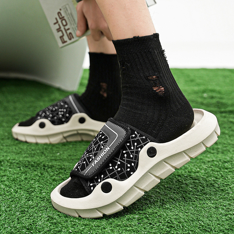 Zapatillas de moda de verano para parejas de comercio exterior, zapatillas casuales de cuero, zapatillas frías