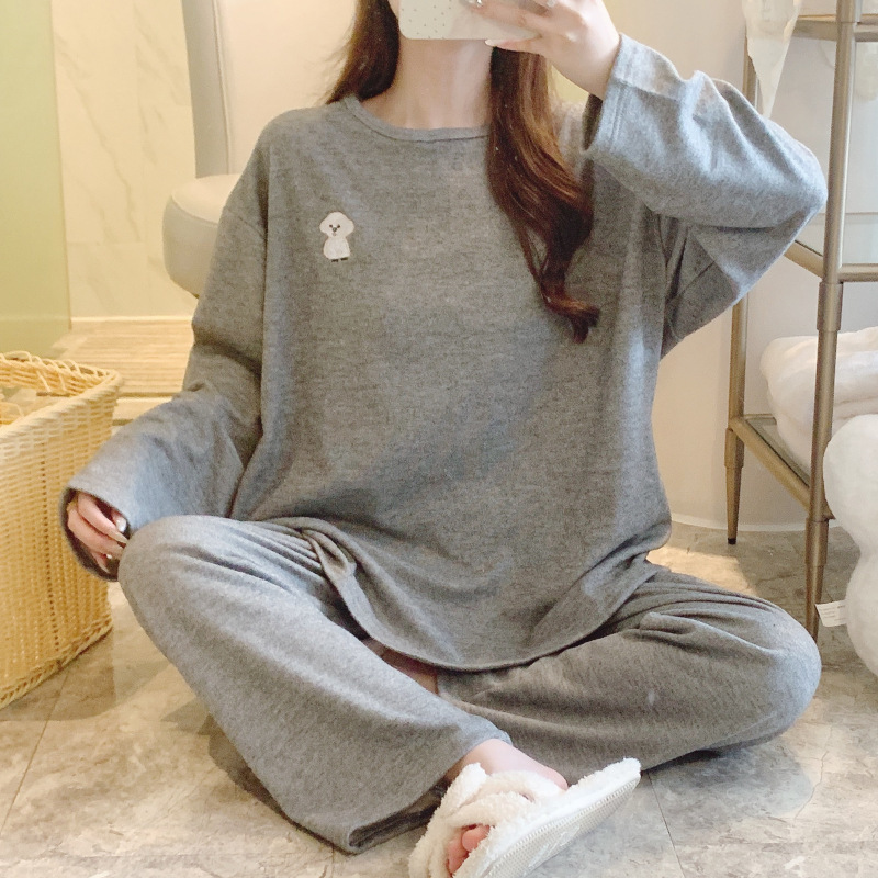Korean Sweet Autumn and Winter New Cashmere Women's Long-Sleeved Pants Thickeneded Warm Pajamas Loose Large Size Home Clothes Korean Sweet Autumn and Winter New Cashmere Women's Long-Sleeved Pants Thickeneded Warm Pajamas Loose Large Size Home Clothes