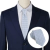 DJT09 white printed tie