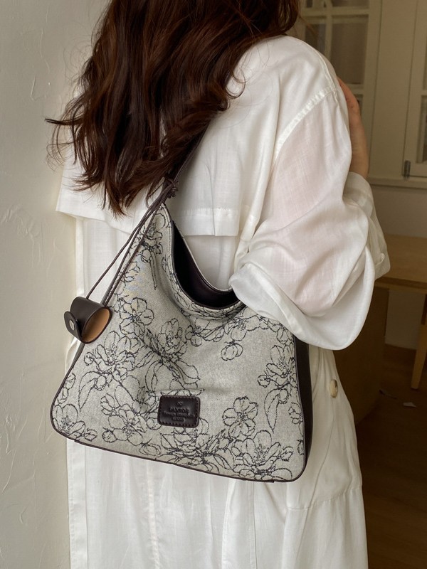 Bolsas retro transfronterizas de gran capacidad 2026 de moda nueva bolsa de hombro de brazo china bolsa de viaje ocio image 1
