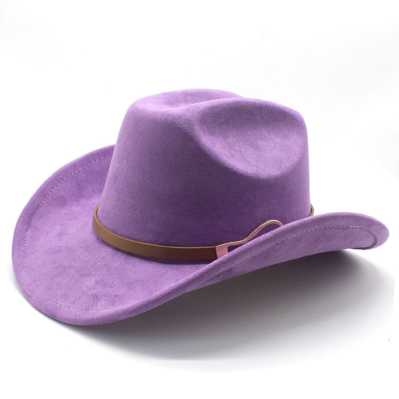 Cross-border Amazon Hot Autumn and Winter Men's and Women's Knights Hat Felt One-word Hat Top Hump Adjustable Western Cowboy Hat