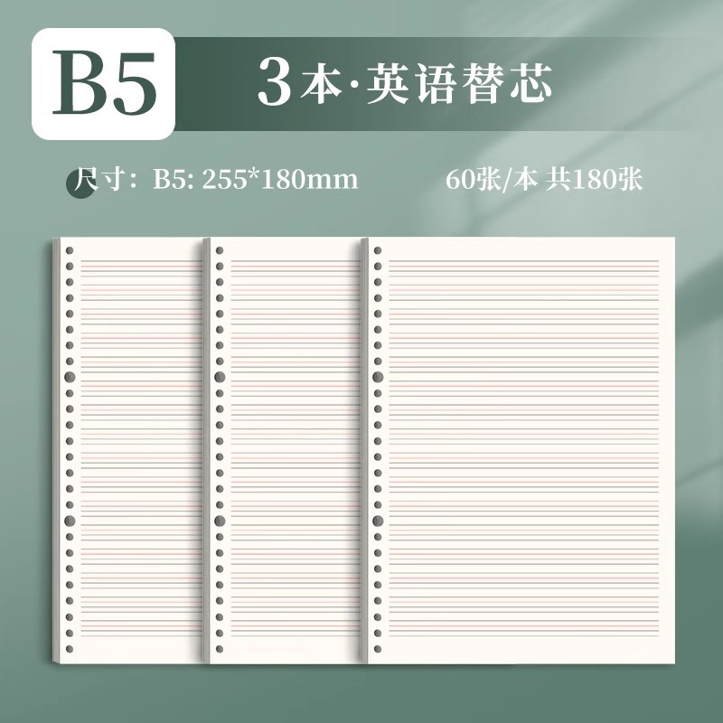 B5 • English inner core • 3 books (360 pages)