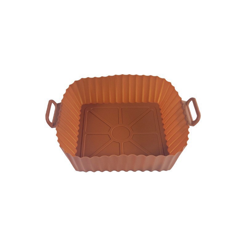 Explosión transfronteriza aire frito plato de horneado de silicio resistente a altas temperaturas plegable fácil de limpiar cojín de plato de horneado de silicio redondo
