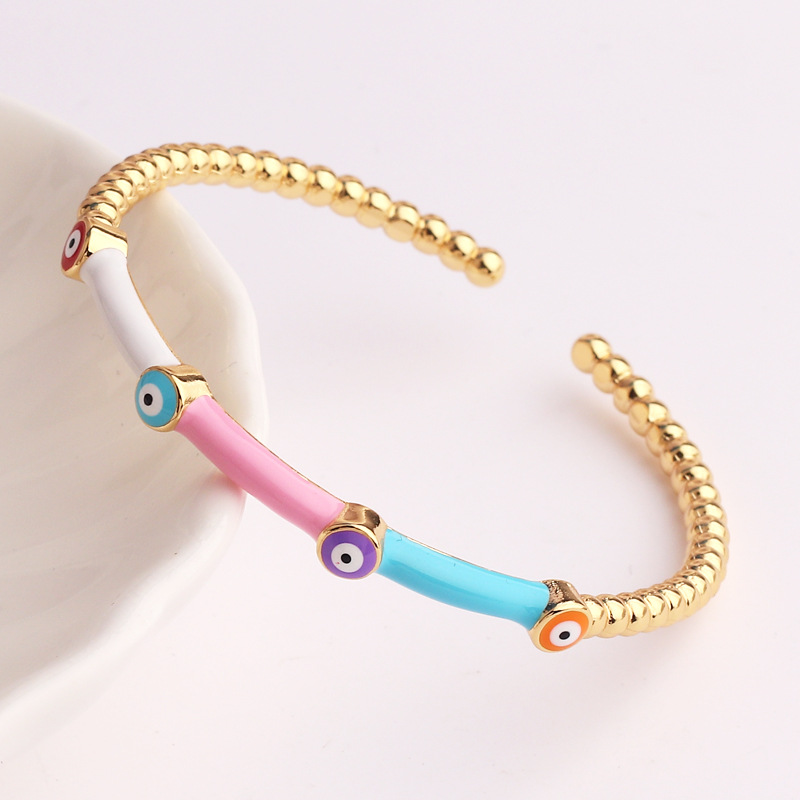 Fashion Devilu0027S Eye Copper Enamel Plating Bangle 1 Piece