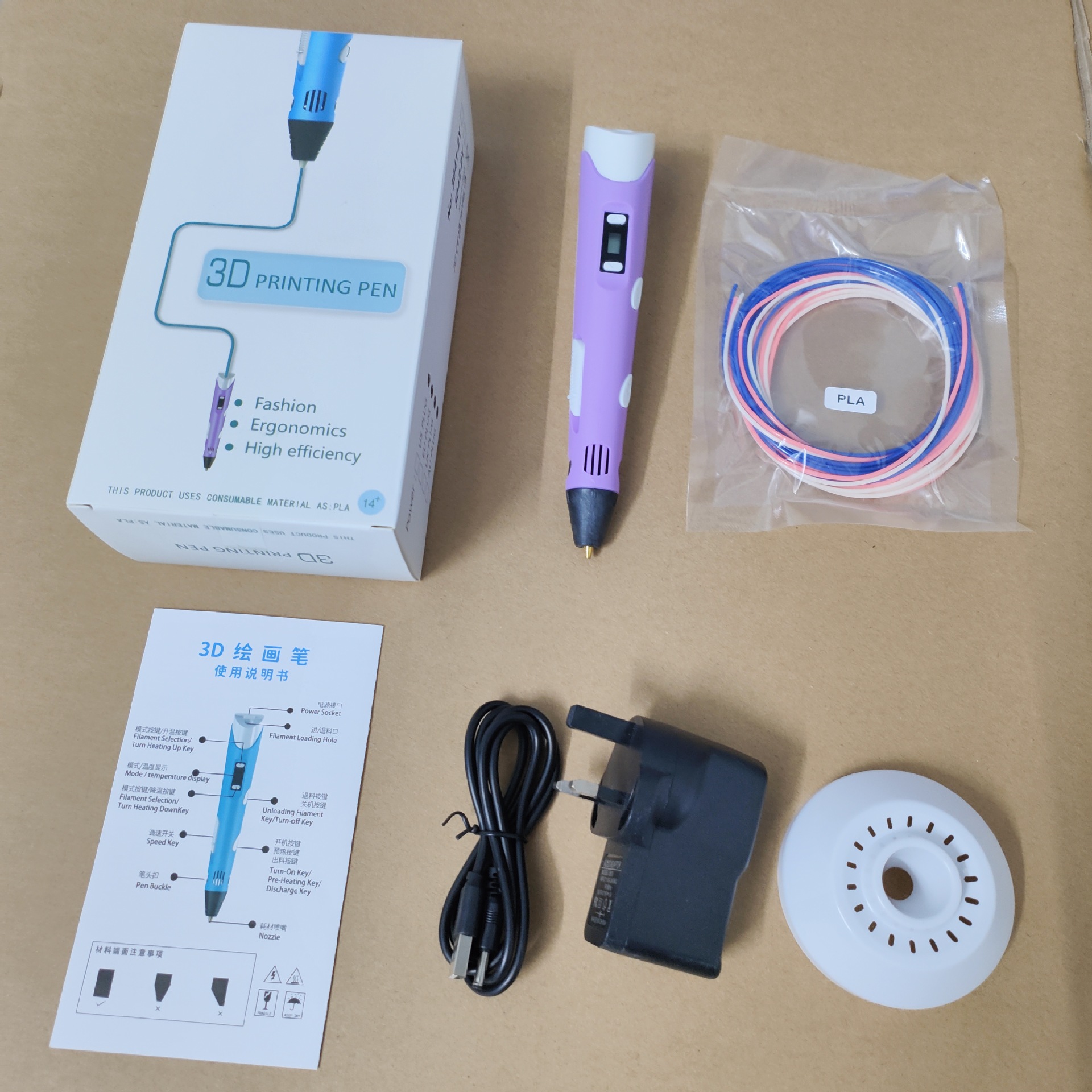 영국 표준 플러그가 포함된 영국 표준 소형 흰색 상자