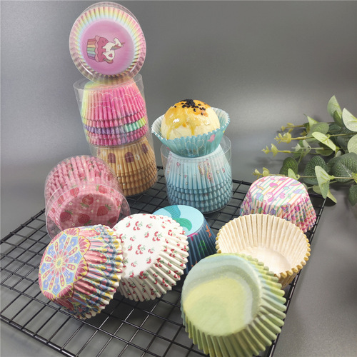 Large snow cake packaging box oil paper cake paper cup tray, thickened snow cake mold base tray, baking 100 pieces