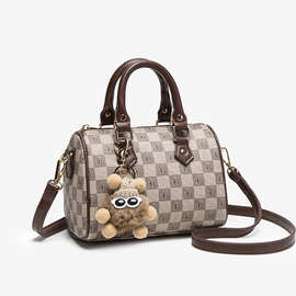 女包批发波士顿包经典印花简单大气通勤出游特价手提包单肩包女包