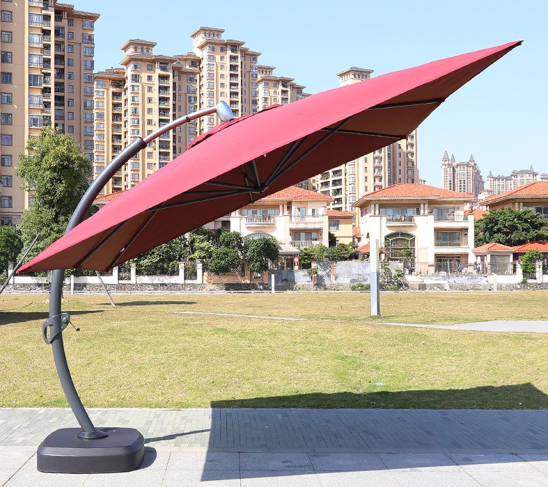 Sombrilla al aire libre gran villa comercial paraguas romano parque de atracciones de estilo europeo gran barra curva patio sombrilla 3,5 m image 3
