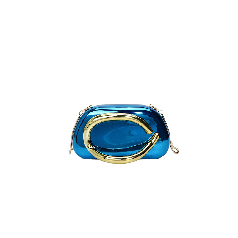 2025 European & American Retro Niche Wine Red Metal Box Small Square Bag - Versatile Banquet Clutch & Crossbody Phone Bag - Thumbnail 7